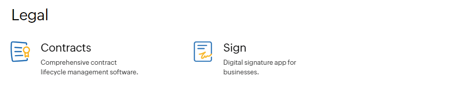 Zoho Review: legal