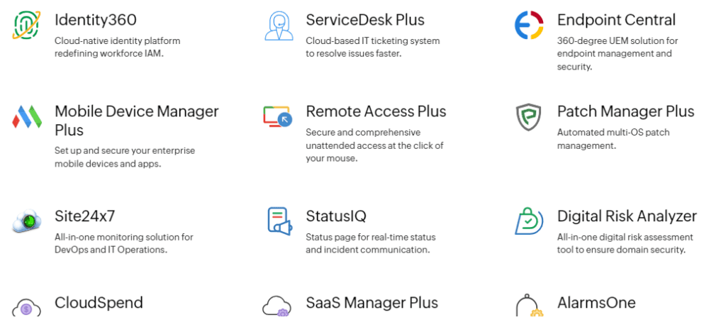 Zoho Review: Security and IT