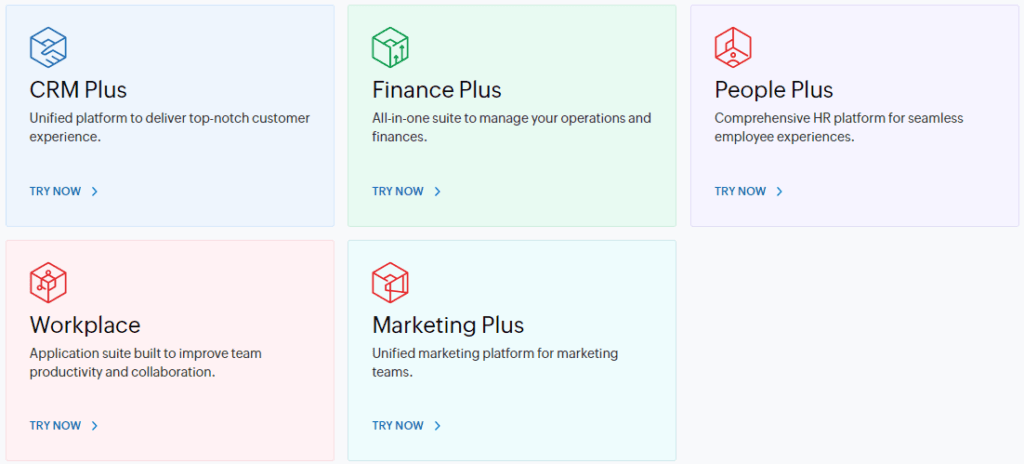 Zoho Review: Suites