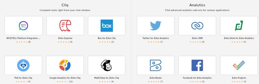 Zoho Review: Integrations