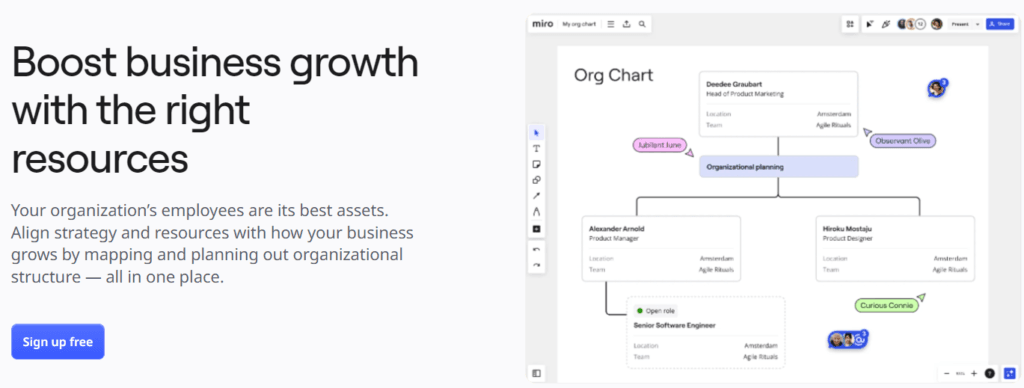 Miro Review: organizational design
