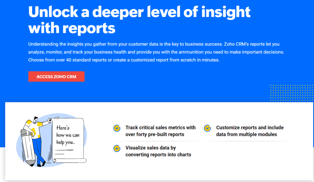 Zoho CRM: reports and analytics