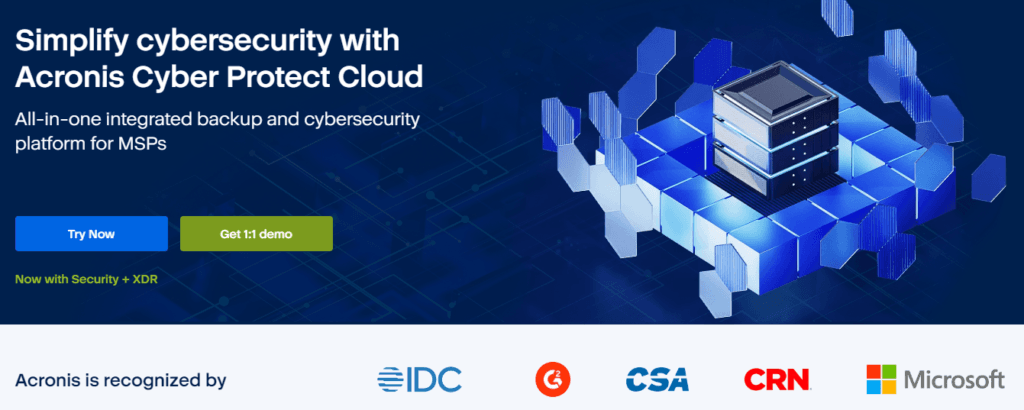Acronis Review: cloud storage