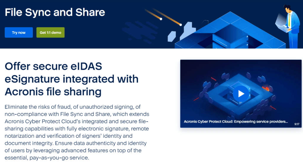Acronis Review: file syncing and sharing