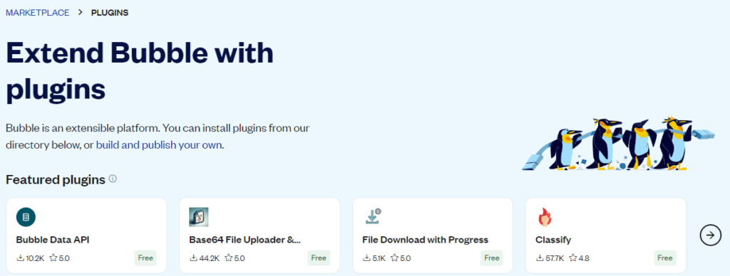 Bubble.io Review: Bubble io plugin marketplace