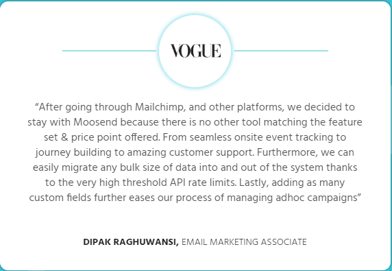 Moosend Review: Customer Reviews