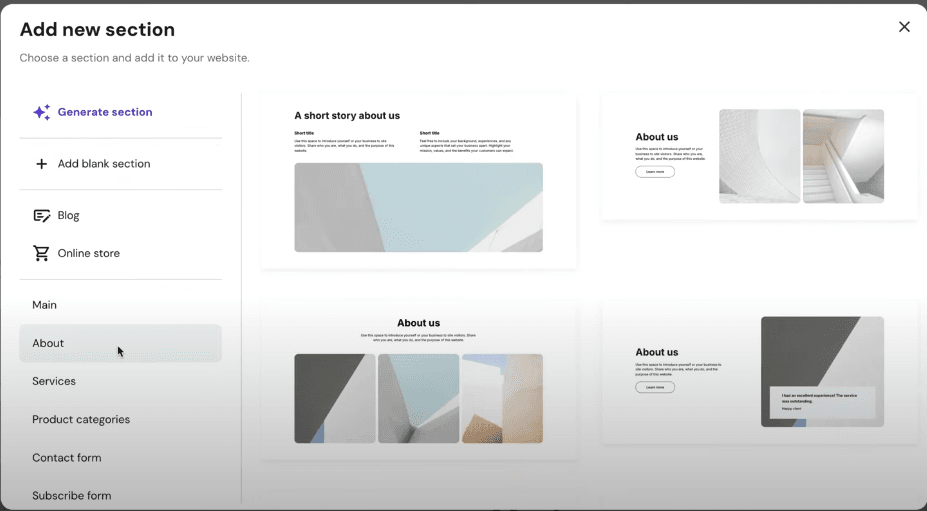 Hostinger website builder