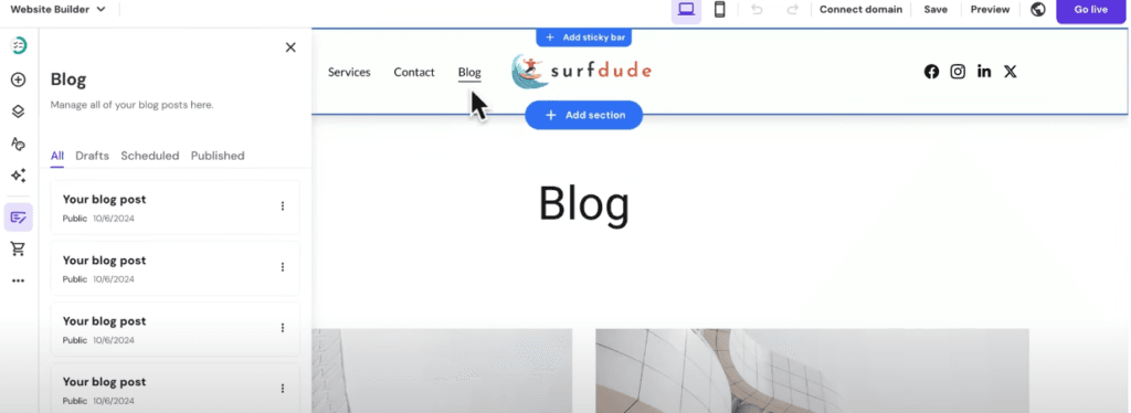 Hostinger website builder