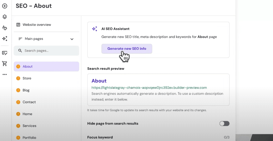 Hostinger website builder