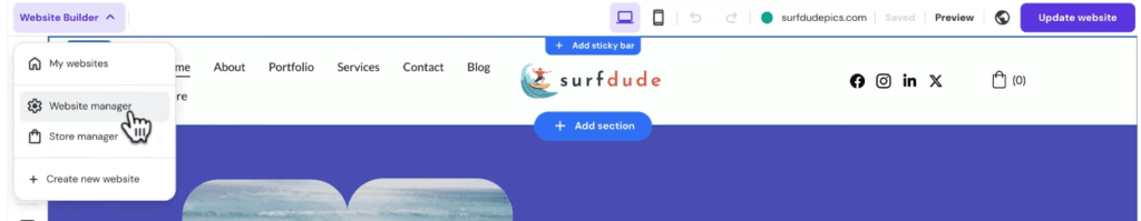 Hostinger website builder