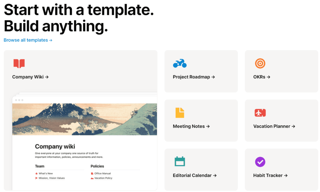 Notion Review: Templates